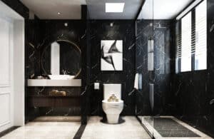 stone slab design for a shower